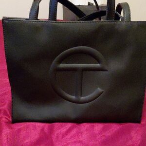Telfar Black Logo Tote